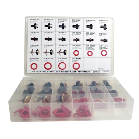 Ags Accufit Oil Drain Repair Plug & Replacement Gasket Assortment, 13 SKU ODPA-2